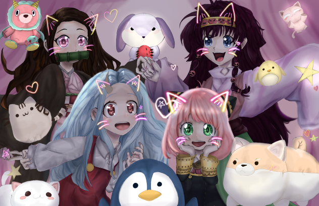 Nezuko, Eri, Anya, Alluka