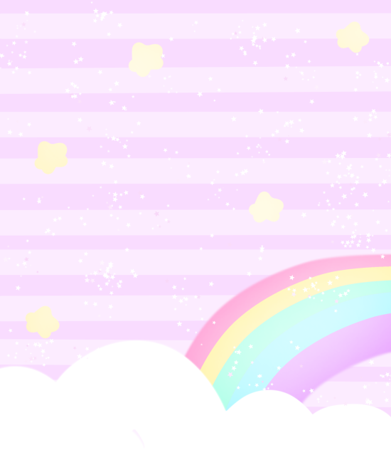 Cute dreamy Background stars and rainbow