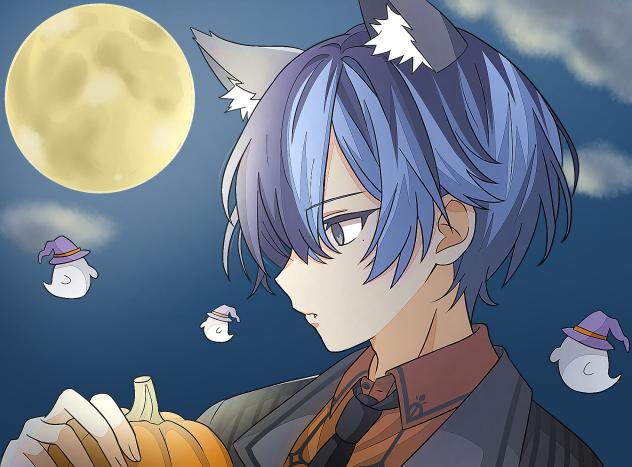 ハロウィン用に描いた冬弥