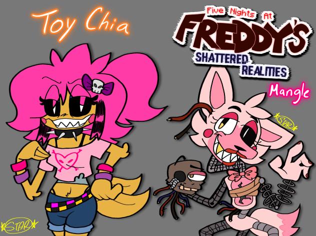 FNAF Shattered realities Toy Chia+Mangle