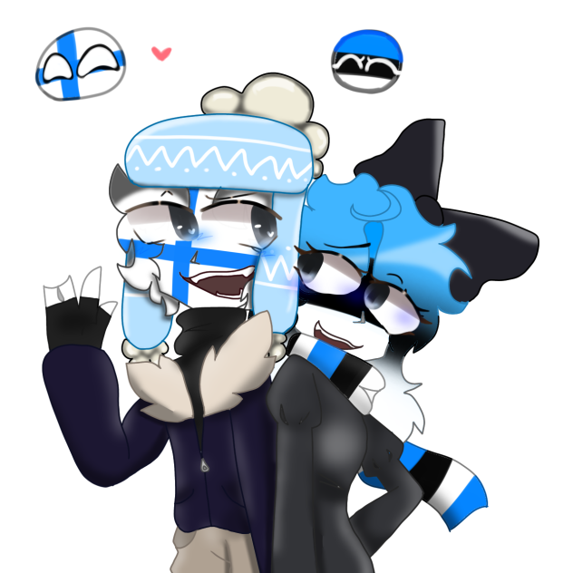 finland and estonia countryhumans