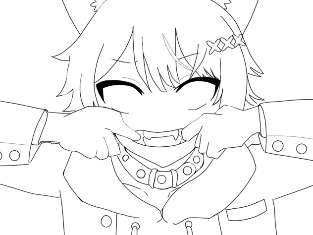 【線画】悪戯ごっこ
