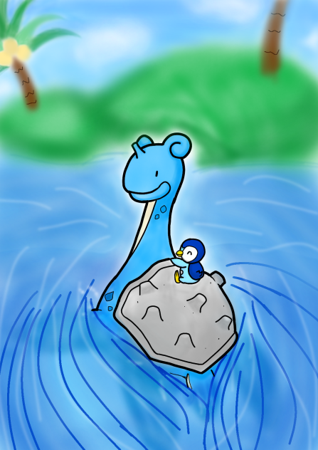 ポッチャマ＆ラプラスメタモン