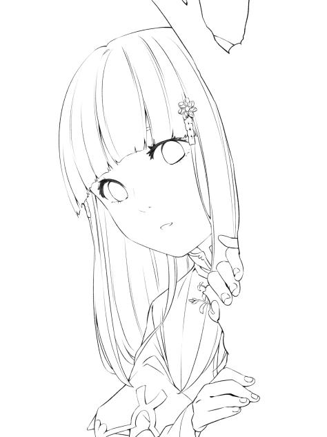 ☆あの子はいつも覗いているだけ☆(線画)