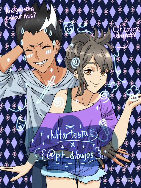 Me & @pit_dibujos Selfie 14(Colored)