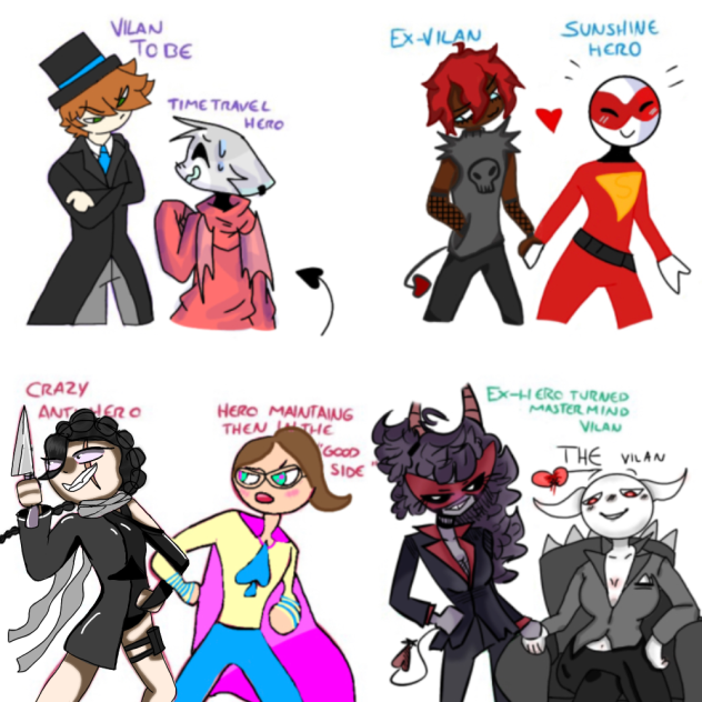 Hero x villain collab - ibisPaint