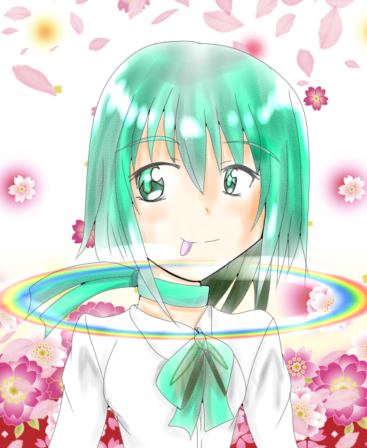 虹をまとう少女