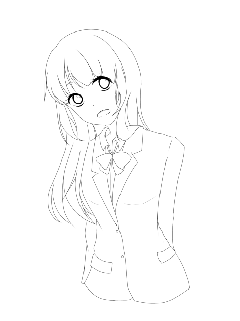 おんなのこ 線画