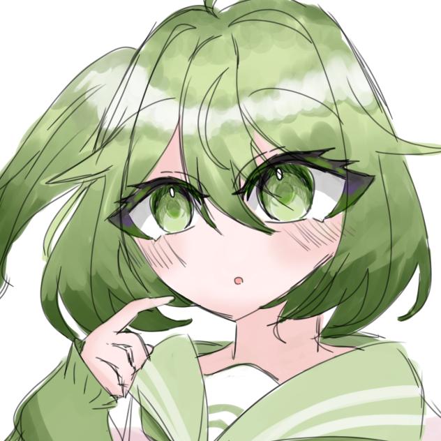 緑系統の女の子！