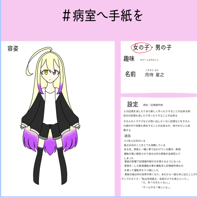 病室へ手紙を参加します!!!