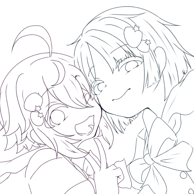 桃李＆創君【線画】