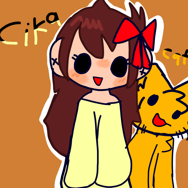 Cika and her cat