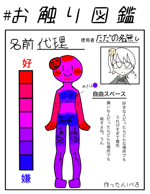 お触り図鑑　嫌いな人は触んな。好きな人は触れ。触れよ、、、