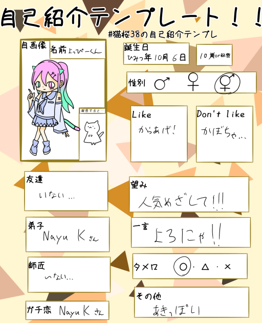 私の自己紹介！