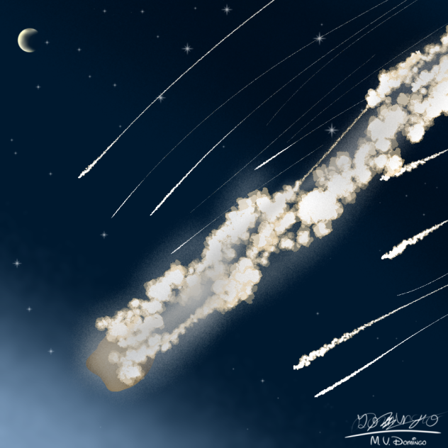 When the shooting stars fallen apart ☄️