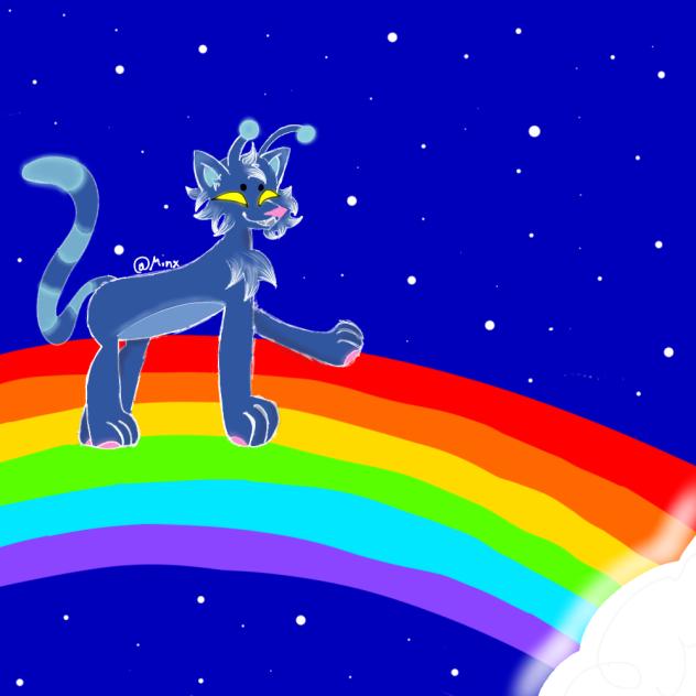 Blue Alien Cat 👽 🐈