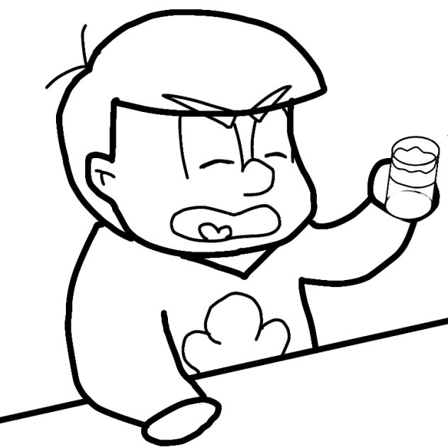 飲み会カラ松(線画)