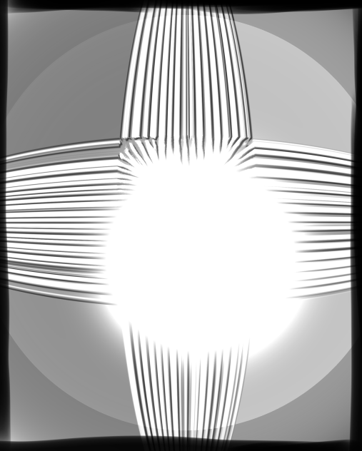 中心に向かう線