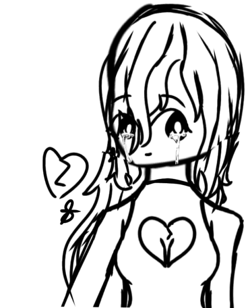 The I am broken, not mean Girl Sketch