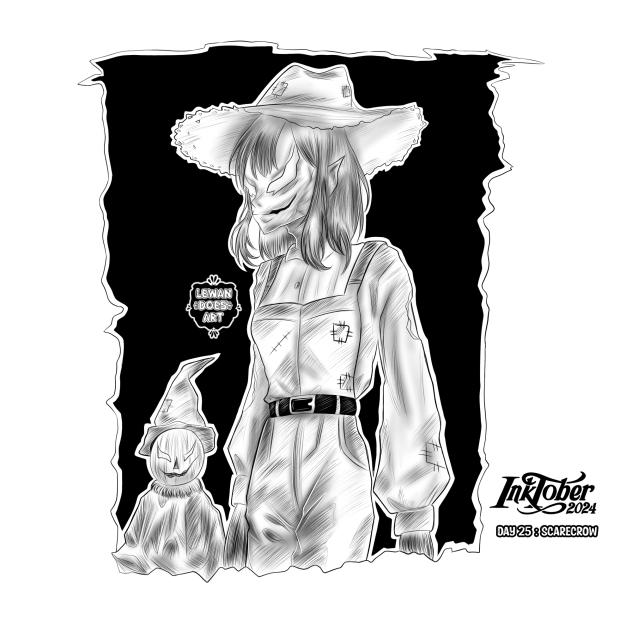 INKTOBER 2024 DAY 25 SCARECROW
