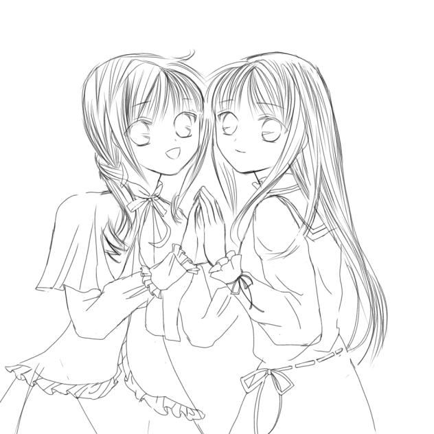 塗り絵、女の子は無敵
