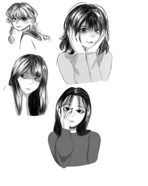 Quick draw practice (black & white) - ibisPaint