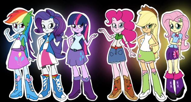 mane six EQG switch outfits