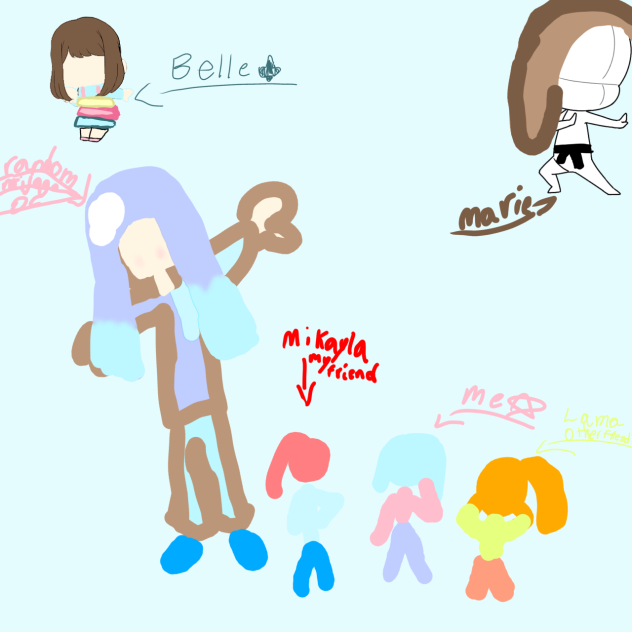 random lil doodles stick girl and oc