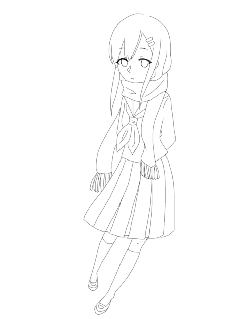 アヤノさん 線画