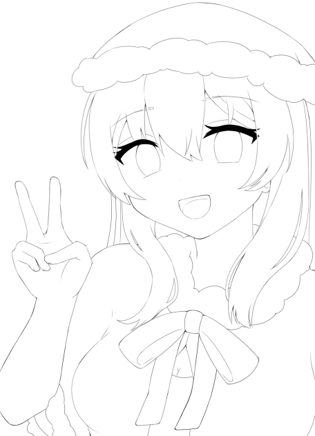 クリスマスだね　線画