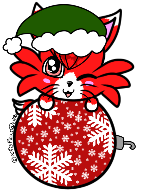 Red Kitten On Christmas Ornament - Speed