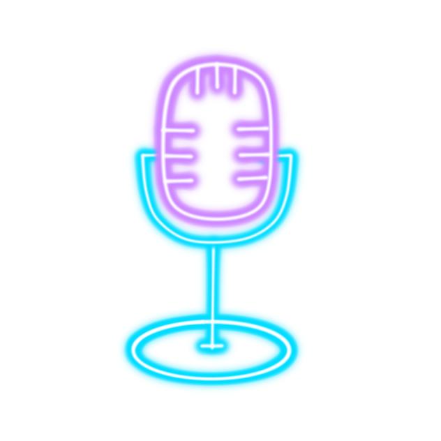 microphone neon led light