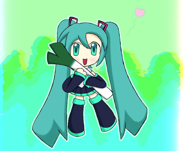 Miku and leek cutie