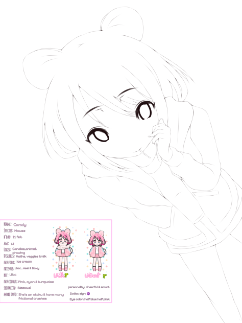 Candy (lineart)(requested)