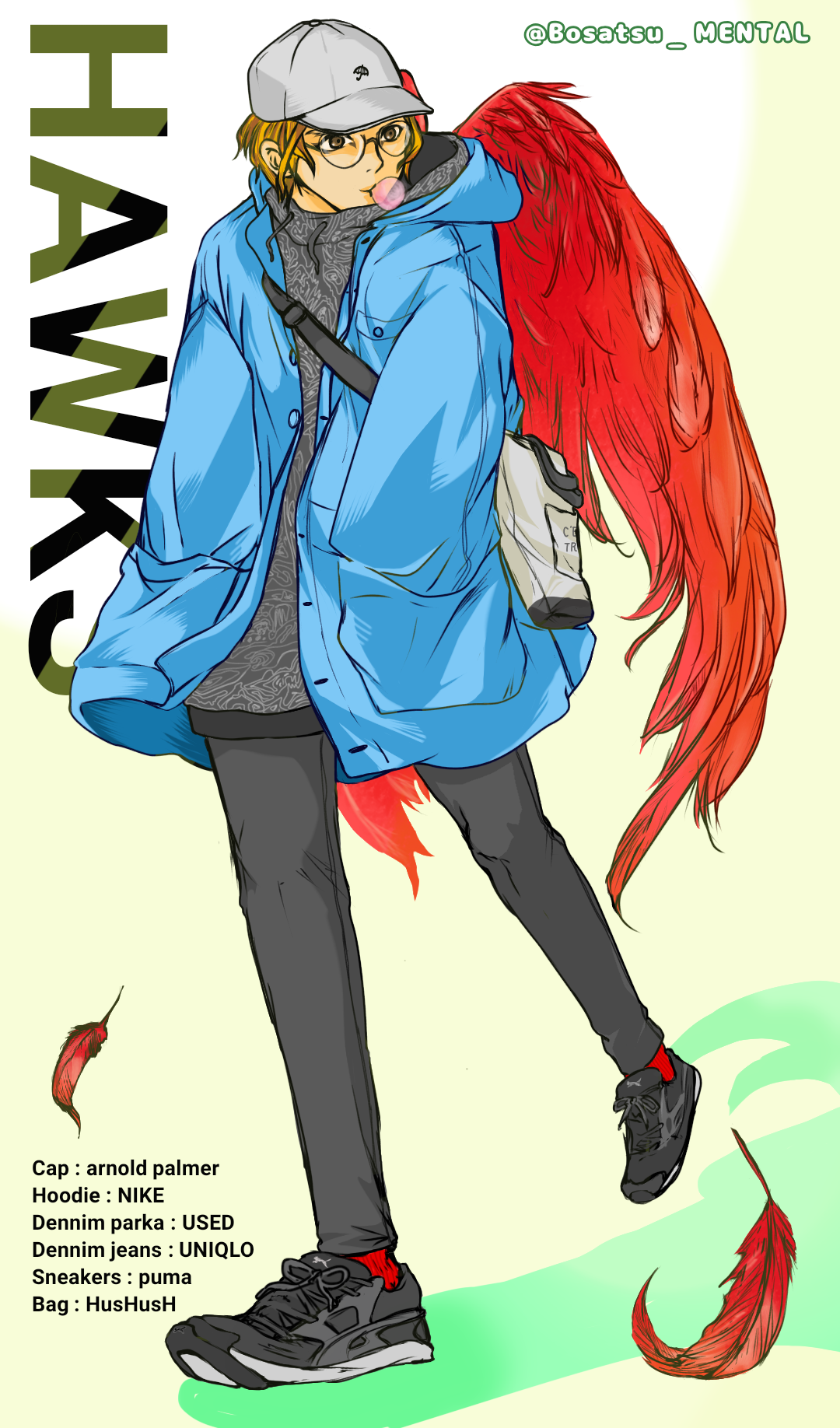 イラストオーダー　ホークス大好きマンページです* ホークス - ibisPaint