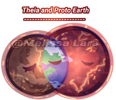 Theia y Proto Tierra xd - (feo..)