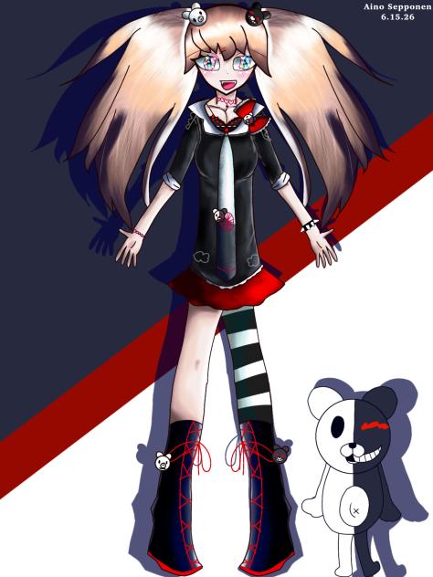 Junko Enoshima!!!! ❤️🖤🤍🐼🧸