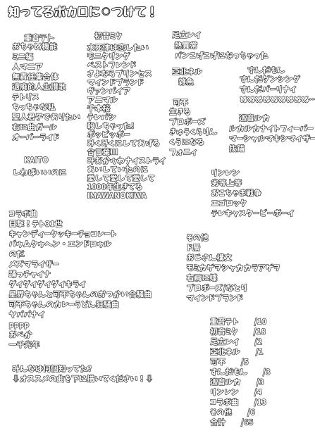 知ってるボカロ曲