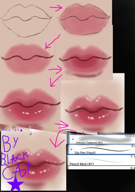 how to draw lips