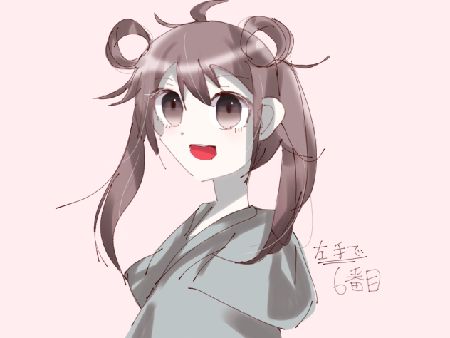 左手で6番目