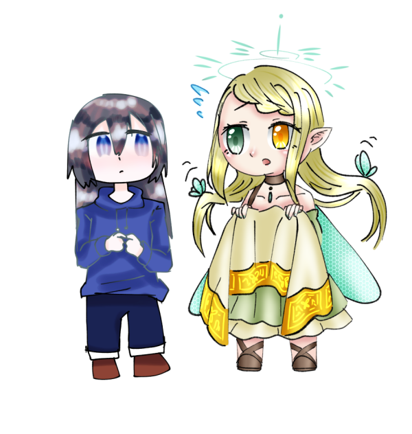 女の子に上着をあげよう　合作