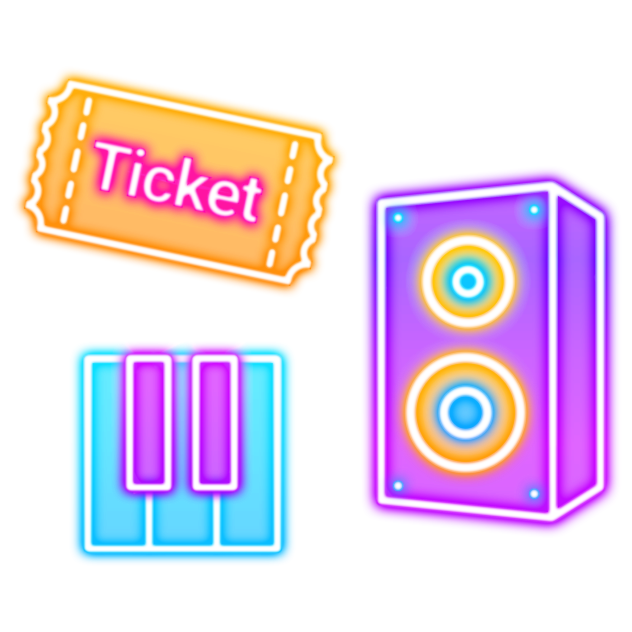 Music neon icons 2