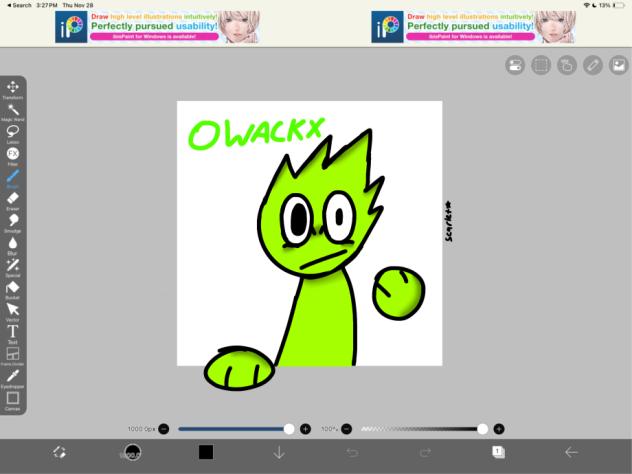 Drawing OWACKX no reaction