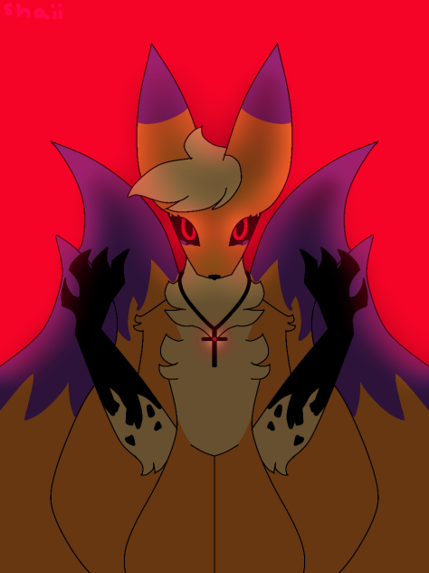 Quick Lil Fanart for Roxxie 🧡💜🖤❤