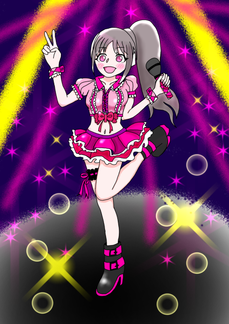 駅メモ カノン フリフリ衣装で歌うカノン