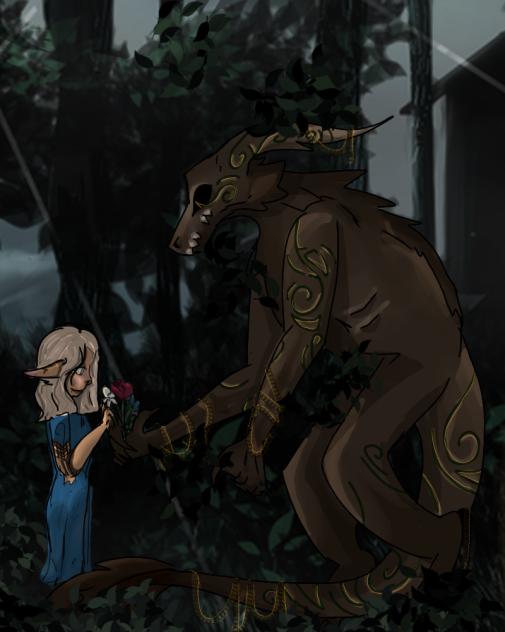 Forest Creature With Elf Girl =3