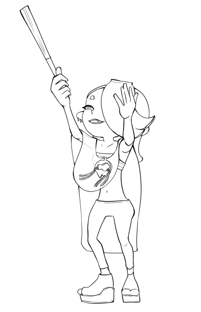 フウカ 全身線画