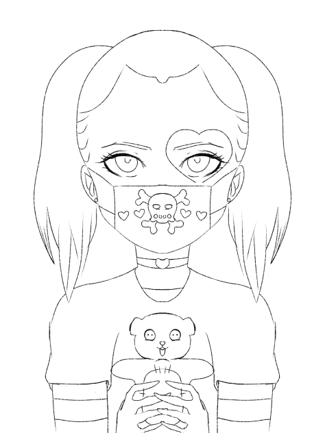 Line work-skull theme