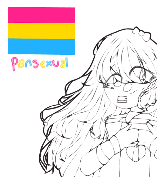 Pansexual Character Lineart