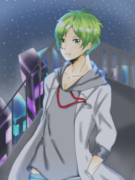 白衣男子塗らせて頂きました